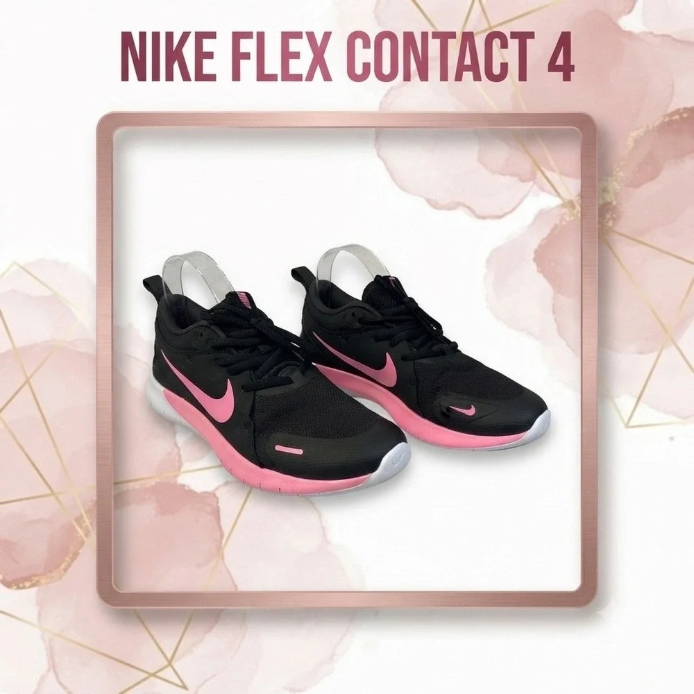 Nike Flex Contact 4 Womens 7.0 or Youth 5.5 Running Shoes Athletic Sneakers Gym